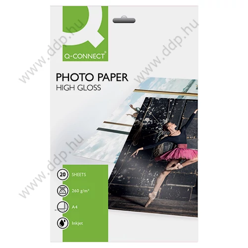 Fotópapír InkJet A/4 260g 20ív fényes KF02163 Q-CONNECT
