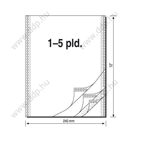 Leporelló 240mmx12''/2pld/900ív Q-CONNECT -P1031-2200-