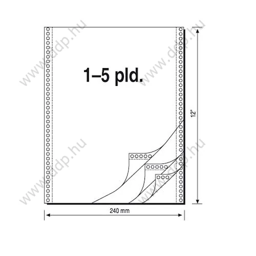 Leporelló 240mmx12''/4pld/450ív Q-CONNECT -P1031-2400-