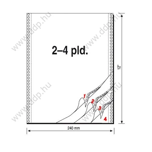 Leporelló 240mmx12''/2pld./900ív lapsorszámozott Q-CONNECT -P1031-2210-