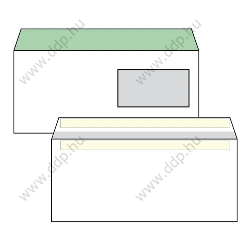 Boríték LA4 öntapadós ablakos jobb 45x90mm bélésnyomott HARMANEC (1C=100db)