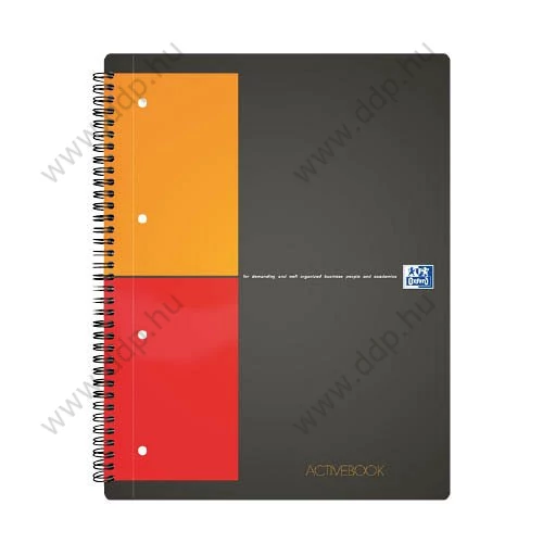 Spirálfüzet A/4 80 lap kockás OXFORD Activebook