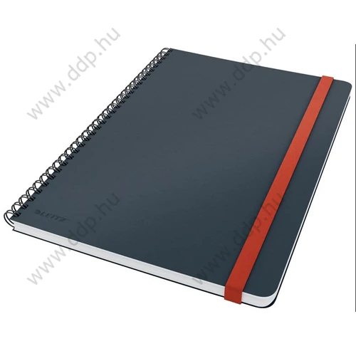 Spirálfüzet B/5 80 lap kockás, bársony szürke COSY Soft touch LEITZ