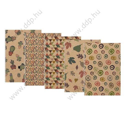 Spirálfüzet A/4 160 lap kockás/vonalas/sima 54/54/52lap PD ECO Nature