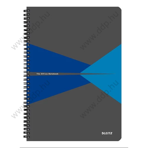 Spirálfüzet A/4 vonalas LEITZ Office PP borítóval kék -44960035-