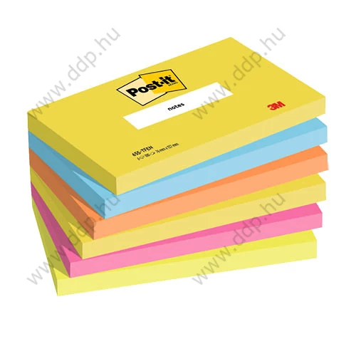 3M Post-it 655-TFEN 76x127mm 100lap 6tömb neon pink öntapadós jegyzettömb -FT510283557-