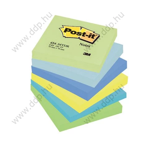 3M Post-it 654-6 BEA 76x76mm 100lap 6tömb BEACHSIDE öntapadós jegyzettömb -FT510283516-
