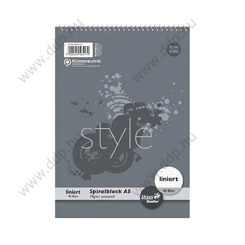 Jegyzettömb A/5 vonalas spirál URSUS -608541010-