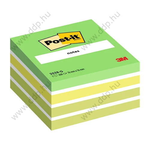 3M Post-it 2028G 76x76mm 450lap pasztell zöld 2044X öntapadós jegyzettömb -FT510093238-
