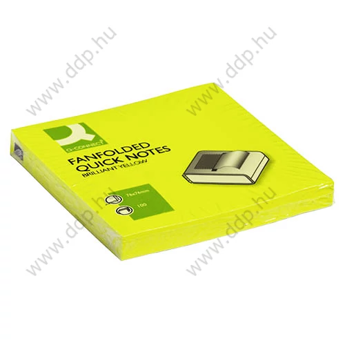 Öntapadós jegyzettömb 76x76mm ''Z'' élénk sárga Q-CONNECT 100 lap -KF16575-