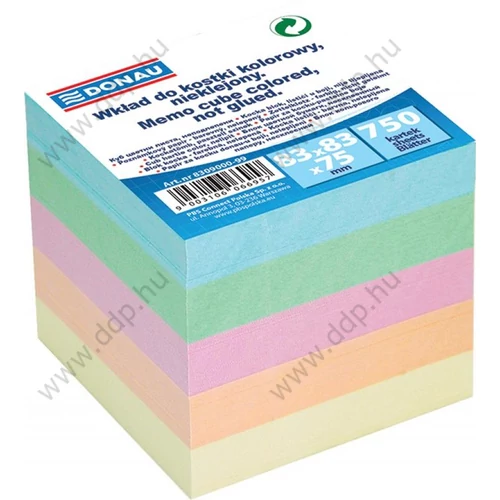 Kockatömb 83x83x75mm, DONAU pasztell színek -8309000-99-