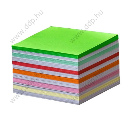 Kockatömb 8x8x5cm ragasztott, design színek