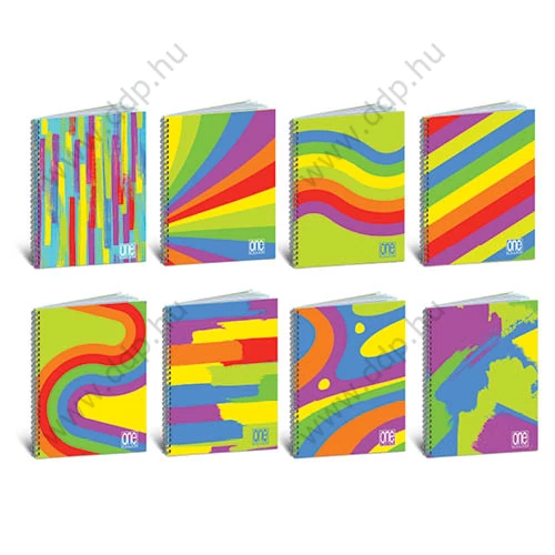 Spirálfüzet A/4 60lap ONE COLOR FANTAFLUO kockás -8128-