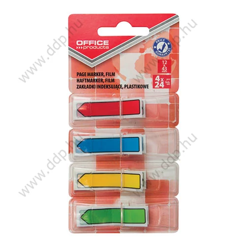 Öntapadós oldaljelölő nyíl PP OFFICE PRODUCTS 12x43mm 4x24 címke