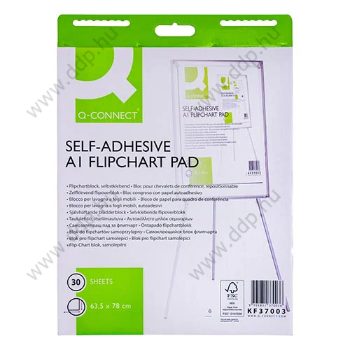 Flipchart blokk öntapadós  635x780mm 30ív/tömb Q-CONNECT KF37003