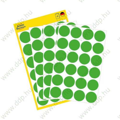 Etikett címke speciális visszaszedhető zöld 18mm 4ív -3597- Avery-Zweckform