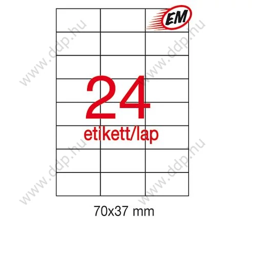 Etikett A1273 37x70mm 100ív LCA3135 Apli 24 címke/ív