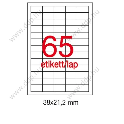 Etikett A1283 21,2x38mm 100ív LCA3127 Apli 65 címke/ív