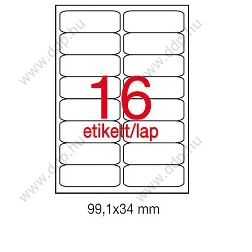 Etikett A2418 99,1x34,2mm 100ív kerekített sarkú APLI