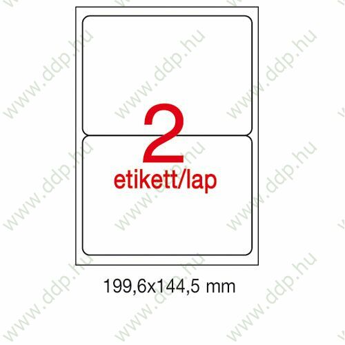Etikett A2423 199,6x144,5mm 100ív kerekített sarkú APLI