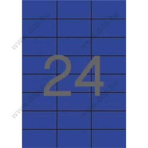 Etikett 70x37 20 íves kék APLI -LCA1592-