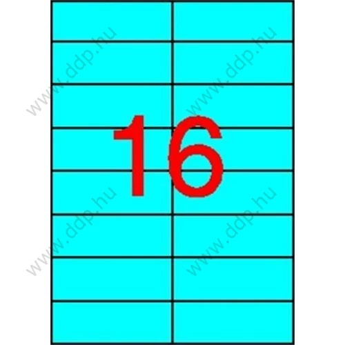 Etikett 105x37mm 20 íves Apli kék -LCA1596-