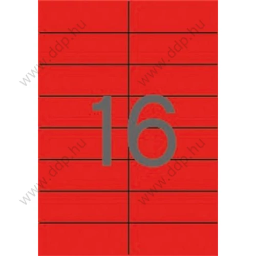 Etikett 105x37mm 20 íves Apli piros -LCA1597-