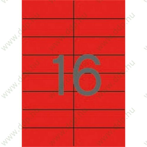 Etikett 105x37mm 20 íves Apli piros -LCA1597-