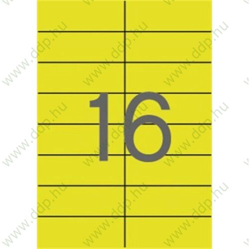 Etikett 105x37mm 20 íves Apli sárga -LCA1595-