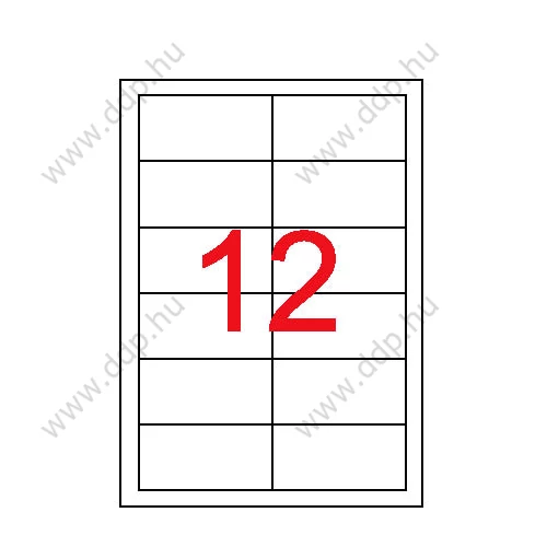 Etikett címke univerzális eltávolítható 97x42,4mm 1200db fehér LCA03057 Apli