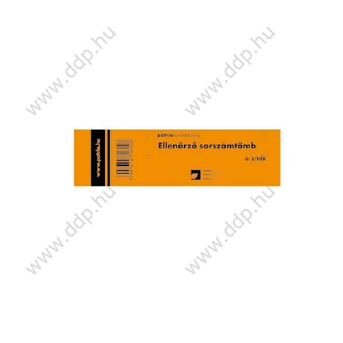 Ellenőrző sorszámtömb 100 lapos 146x40mm kék PÁTRIA