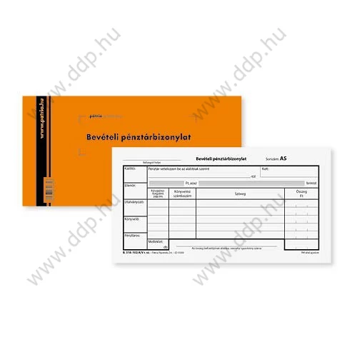 Bevételi pénztárbizonylat 25x3lap B.318-102/A/V Pátria