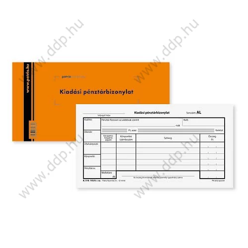 Kiadási pénztárbizonylat 25x2lap B.318-103/V Pátria