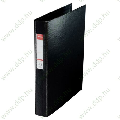 Gyűrűskönyv A/4 2 gyűrűs 35mm címketartós fekete ESSELTE -14454-