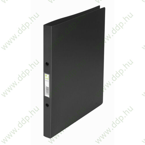 Gyűrűskönyv A/4 2 gyűrűs 20mm Standard PP fekete Q-CONNECT -KF02915-