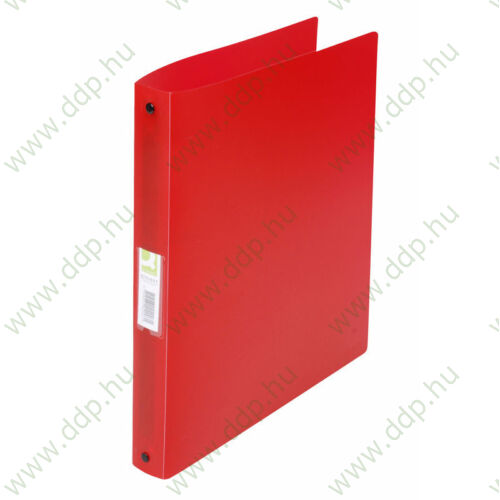 Gyűrűskönyv A/4 4 gyűrűs 25mm áttetsző piros Q-CONNECT -KF02907-