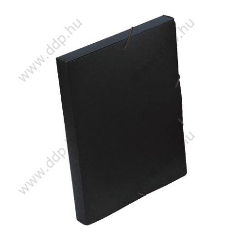Iratgyűjtő gumismappa A/4 PP 30mm fekete VIQUEL Essentiel mappa -IV021305-