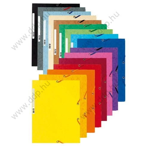 Iratgyűjtő gumis A/4 karton prespán Exacompta sárga mappa -P2110-0581-