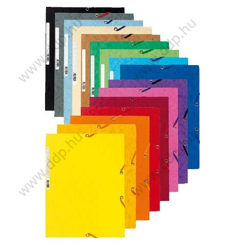 Iratgyűjtő gumis A/4 karton prespán Exacompta türkiz mappa -P2110-0592-