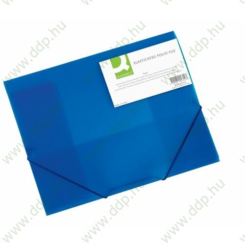 Iratgyűjtő gumis A/4 PP áttetsző kék mappa Q-CONNECT -KF02312-
