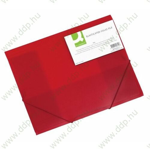Iratgyűjtő gumis A/4 PP áttetsző piros mappa Q-CONNECT -KF02311-