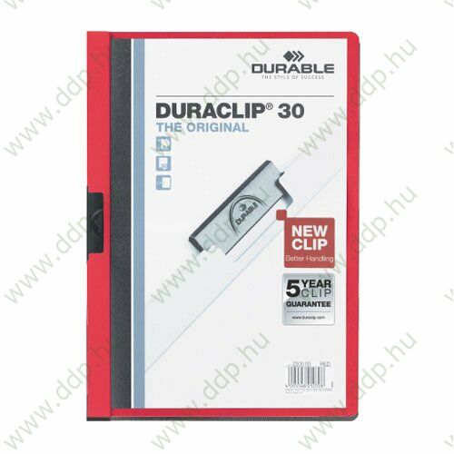 Klipmappa A/4 Duraclip 2200 piros DURABLE -220003/P2030-0055-