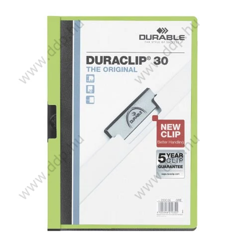Klipmappa A/4 Duraclip 2200 zöld DURABLE -220032/P2030-0058-