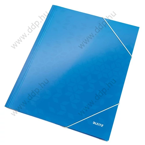 Iratgyűjtő gumis A/4 lakkfényű Leitz WOW kék mappa -39820036-