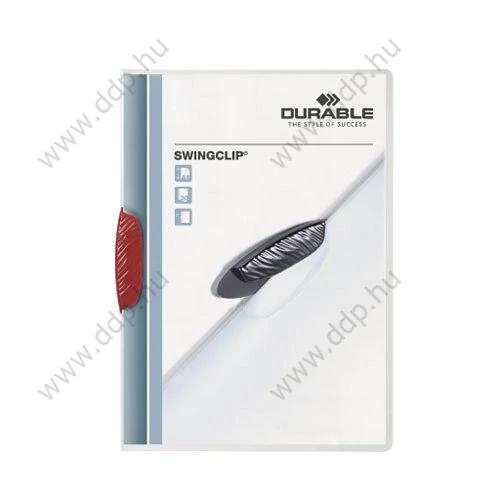 Klipmappa A/4 Durable Swingclip 2260 piros -226003/P2030-0184-