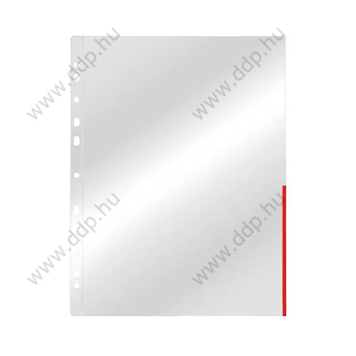 Genotherm A/4 lefűzhető 105 micron színes szélű piros ESSELTE tasak (Kiszerelés: 100db/csm) -55363-