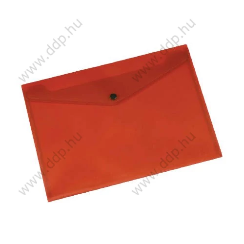 Iratgyűjtő tasak A/5 patentzáras fekvő Q-Connect 225x165mm áttetsző piros Q-CONNECT