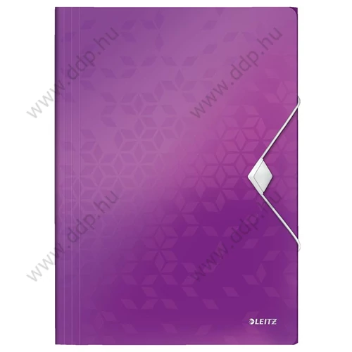 Iratgyűjtő A/4 gumis PP LEITZ WOW lila -45990062-