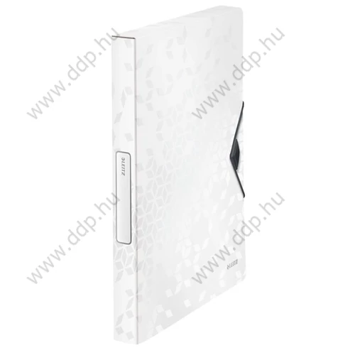 Iratgyűjtő A/4 gumis PP LEITZ WOW JUMBO fehér -46290001-