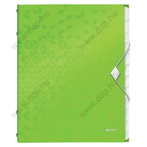 Rendezőmappa  12 részes  műanyag Leitz WOW zöld -46340064-